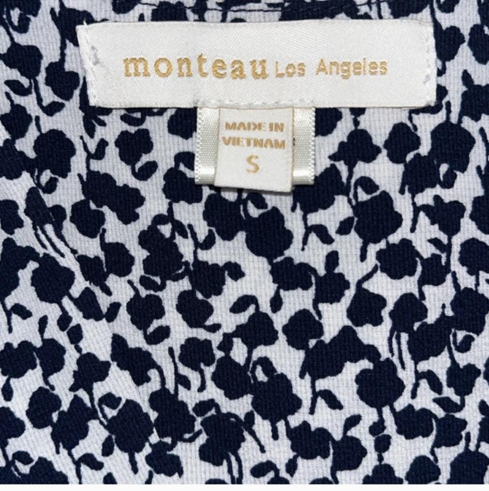 Monteau Ruffled Floral Blouse Sz S - Picture 7 of 8